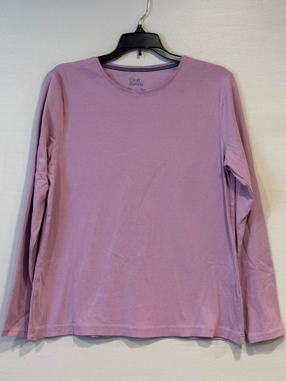 Croft & Barrow The Classic Tee Purple Long-Sleeve Lightweight Top Womens Medium